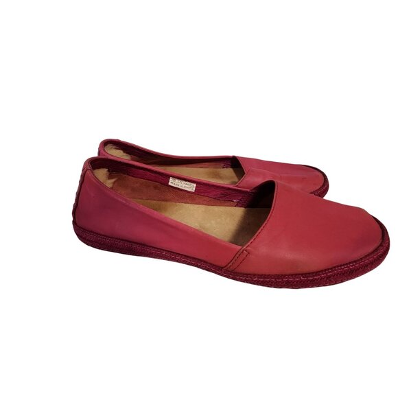 UGG Shoes Womens 8 Casual Comfort Slip On Loafer Flats 1005804 Pink Leather - Picture 1 of 8